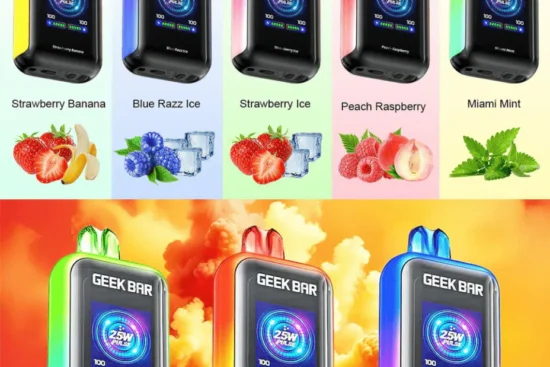 The Geek Bar Sky View 25000 Puffs is an innovative vaping device that offers an unmatched vaping experience. Designed with a sleek 1.8-inch TFT display